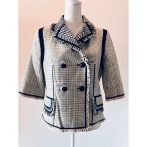Louis Vuitton *Runway* Pre-Fall 2010 Prince of Wales Tweed Jacket FR 38 US 6
